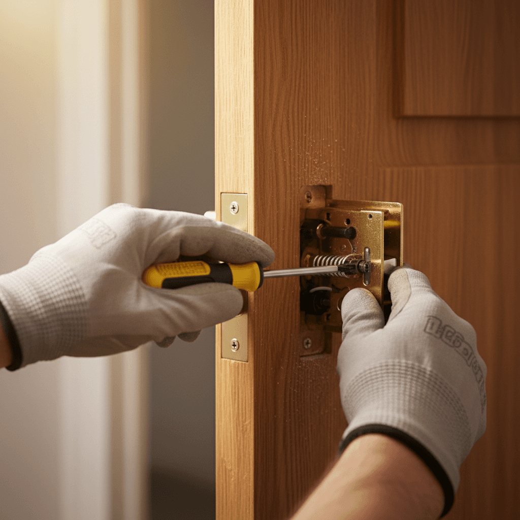 Door lock repair and installation work